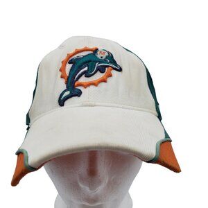NFL Miami Dolphins Reebok Onfield Men's Fitted Small Hat White Green Orange